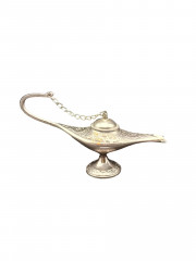 Лампа винтажная "Лампа Алладина" с фитилем, олово, 21.5 х 11.5 см, Германия, 1970-80гг.