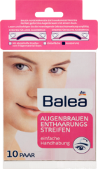 Balea Enthaarungsstreifen Augenbrauen 20 Stück, 10 Paar (Балеа) Для бровей полоски для удаления волос, 10 шт