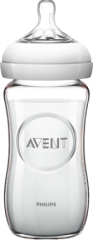 Philips AVENT Glasflasche 240ml, Стеклянная Бутылочка для Удобного Кормления Малыша 1 шт