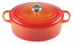Le Creuset LE CREUSET Br\u00e4ter oval 29 cm Ofenrot SIGNATURE orange LE CREUSET жаровня овальная 29 см для духовки красная SIGNATURE