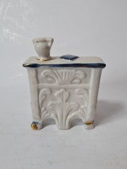 Винтажная фарфоровая фигурка пианино с позолотой в стиле барокко, 8 x 7,5см, Германия, 1960г.