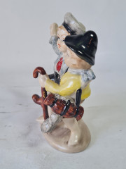 Статуэтка винтажная Sitzendorf &quot;Два мальчика с зонтом&quot;, фарфор, 12 см, Германия, 1960-70гг.