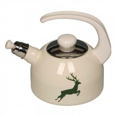 Gmundner Keramik Gmundner Keramik by Riess Gruner Hirsch Wasserkessel mit Flote - Emaille 2,0 L / d: 18 cm Керамика Gmundner от Riess Gr?ner Hirsch Чайник с флейтой - эмаль 2,0 л / диаметр: 18 см