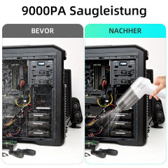 7Magic 7Magic Akku-Handstaubsauger 9000Pa USB Aufladbar Tragbar Leicht Mini Staubsauger Auto-Staubsauger, 120 W, beutellos, 4000mAh Handsauger, fur den Auto, Haus, Kuche, Tierhaare 7Magic беспроводной ручной пылесос 9000Pa USB перезаряжаемый портативный