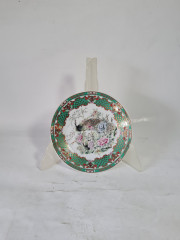 Тарелка декоративная винтажная Due с изображением павлина, фарфор, 15 см, Германия, 1960-70гг.