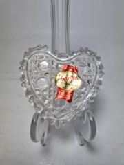 Шкатулка винтажная Anna Hutte в виде сердечка, хрусталь, 7 x 6,5 см, Германия, 1960-70гг.