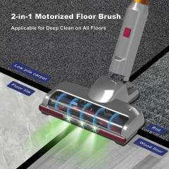 Jajibot Jajibot Akku-Hand-und Stielstaubsauger, 250,00 W, Beutellos, 26000Pa Staubsauger Kabelloser LED-Anzeige, 6-in-1 Leicht Akkusauger  Беспроводной ручной и стержневой пылесос Jajibot, 250,00 Вт, без мешка, пылесос 26000 Па, беспроводной светодиодный 