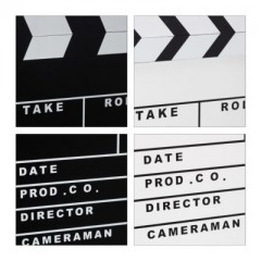 relaxdays 2 x Filmklappe Schwarz\/Weiss 2 x хлопушка черный/белый