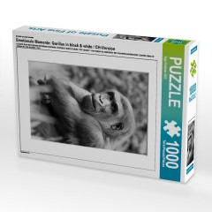 CALVENDO Puzzle CALVENDO Puzzle Emotionale Momente: Gorillas in black  white \/ CH-Version Пазл CALVENDO Puzzle Эмоциональные моменты: гориллы в черно-белом / Швейцарская версия