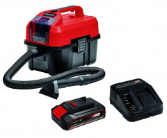 Einhell Einhell Nass-Trocken-Akkusauger TE-VC, Bequemes Verstauen des enthaltenen Zubehors direkt am Gerat  Беспроводной пылесос Einhell для влажной и сухой уборки TE-VC, удобное хранение прилагаемых аксессуаров прямо на устройстве.