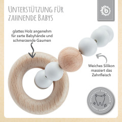 bieco Greifling Holz Natur mit Silikon Kugeln Baby Beissring Greifring Zahnen Beissringe Игрушка-захват из натурального дерева с силиконовыми шариками детский прорезыватель для зубов прорезыватель для зубов прорезыватель для зубов