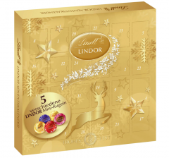 Lindt Lindor Mini Adventskalender 2025, Линдт Адвент-календарь, 24 сладких сюрприза, 109 грамм