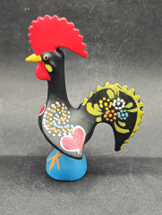 Статуэтки винтажные Portugal / IZ "Большой и малый петух", 2 шт., 12.5 и 7.5 см, керамика, Португалия, 1970-80гг.