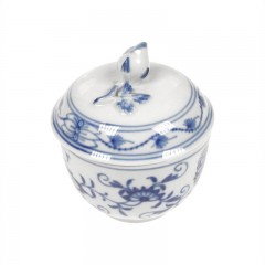 Meissen Meissen 'Zwiebelmuster kobaltblau - weisser Rand' Zuckerdose d: 6 cm Мейсен "Луковый узор кобальтово-синий - белая окантовка" Сахарница д: 6 см