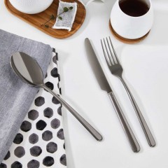 Sambonet Sambonet Linear - Edelstahl / PVD schwarz Besteckset 36-tlg. Vollheft / Monoblock Sambonet Linear - набор столовых приборов из нержавеющей стали / PVD черного цвета, 36 предм. Полный буклет/моноблок