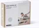 MODU Baby Activity Set 0-12months, 12 elements, Мягкий развивающий конструктор  сенсорная игрушка для детей 0-1 год, 12 игровых активностей, безопасный EPP, мятный/темно-зелёный