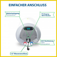 Stegpearl Stegpearl Wasserkocher Fothermo 30 L Photovoltaik Hybrid Wasser Boiler – Warmwasserspeicher  Stegpearl Kettle Fothermo 30 л Фотоэлектрический гибридный водогрейный котел резервуар для горячей воды