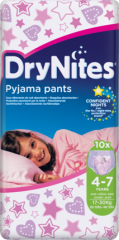 DryNites Пижама, брючки для девочек,  4-7 лет, 10 шт