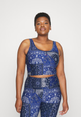 Tommy Hilfiger CROPPED BANDANA TANK Top blue УКОРОЧЕННАЯ МАЙКА-БАНДАНА Верх синий