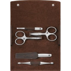 ZWILLING Druckknopf-Etui, Rindleder, braun, 5-tlg. Футляр с кнопками, воловья кожа, коричневый, 5 шт.