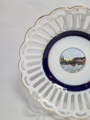 Тарелка винтажная PM &quot;Мост в Кельне&quot;, фарфор, 15.5 см, Германия, 1960-70гг.