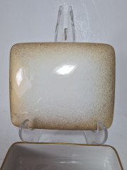 Шкатулка винтажная Tirschenreuth Bavaria P.T с позолотой, прямоугольная, фарфор, 14 x 11,5 см, Германия, 1960-70гг.