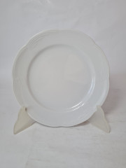 Набор тарелок винтажный Schumann, белый фарфор с фактурным узором, 8 шт х 19,5 x 2 см, Германия, 1960-70гг.