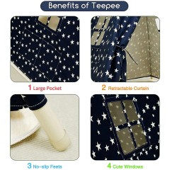 Arkmiido® Kinderzelt Tipi Sternenhimmel Spielzelt Детская палатка вигвам звездное небо игровая палатка