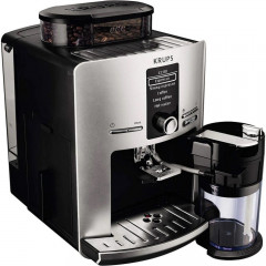 Krups Krups Kaffeevollautomat EA 82 FE Latt'Espress Quattro Force Kaffee-Vollautomat silber/schwarz Полностью автоматическая кофемашина Krups EA 82 FE Latt'Espress Quattro Force полностью автоматическая кофемашина серебристый/черый