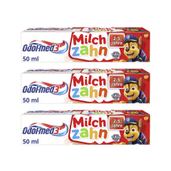 Odol med 3 3x50 ml Milchzahn Zahnpasta Зубная паста Детская с 2 до 5 лет, 3 шт.