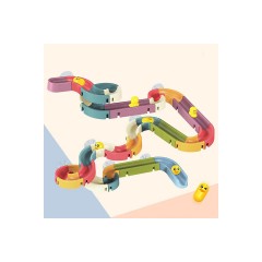 Debuy Kinder Badezimmer Slip  Slide DIY Assembling Track Little Yellow Duck Spielzeug Baby Baden  Wasser spielen Montiertes Gleis Детская горка для ванной
