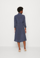 Tommy Hilfiger ROPE MIDI SHIRT DRESS Shirt dress carbon navy/white ПЛАТЬЕ-РУБАШКА МИДИ ROPE Платье-рубашка карбон темно-синий/белый
